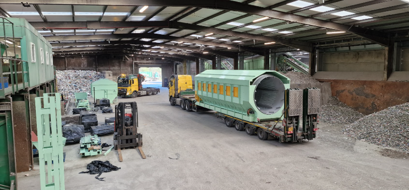 new equipment on site ready to be installed as part of a time critical install project for a recycling plant